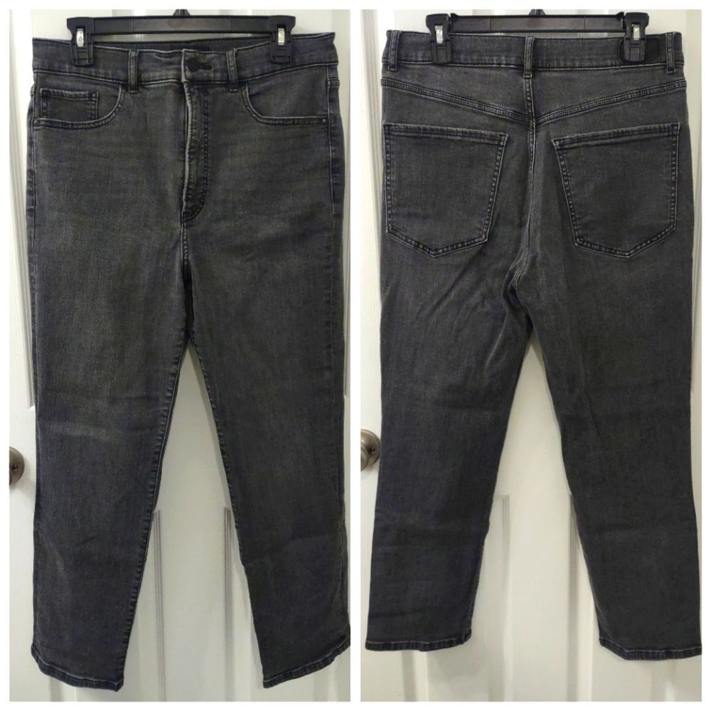 Express Slim Super High Rise Denim Perfect Jeans in Washed Black Size 10